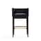 Manhattan Comfort Kingsley Barstool in Black and Dark Walnut (Set of 3) 3-BS012-BK - alternate 2